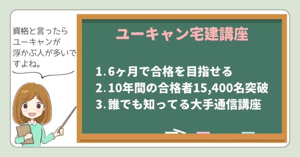 ユーキャン宅建　特徴