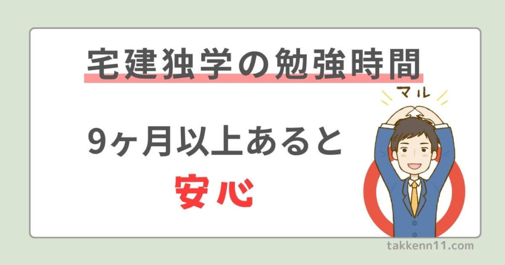 宅建　独学　勉強時間