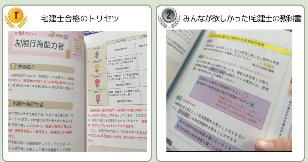 宅建士合格のトリセツ　みんなが欲しかった宅建士の教科書　どっちがいい？比較