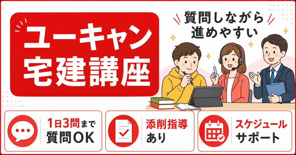 ユーキャン 教育訓練給付金 宅建