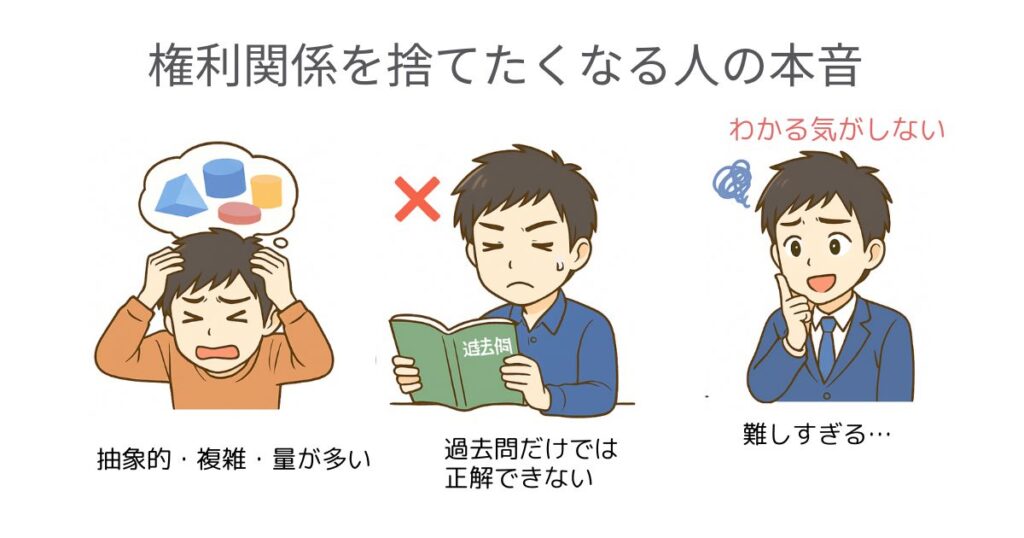 宅建権利関係(民法)捨てたくなる理由