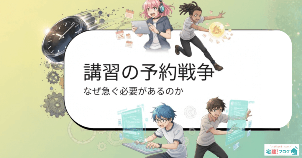 宅建登録実務講習の予約は急ぐべき