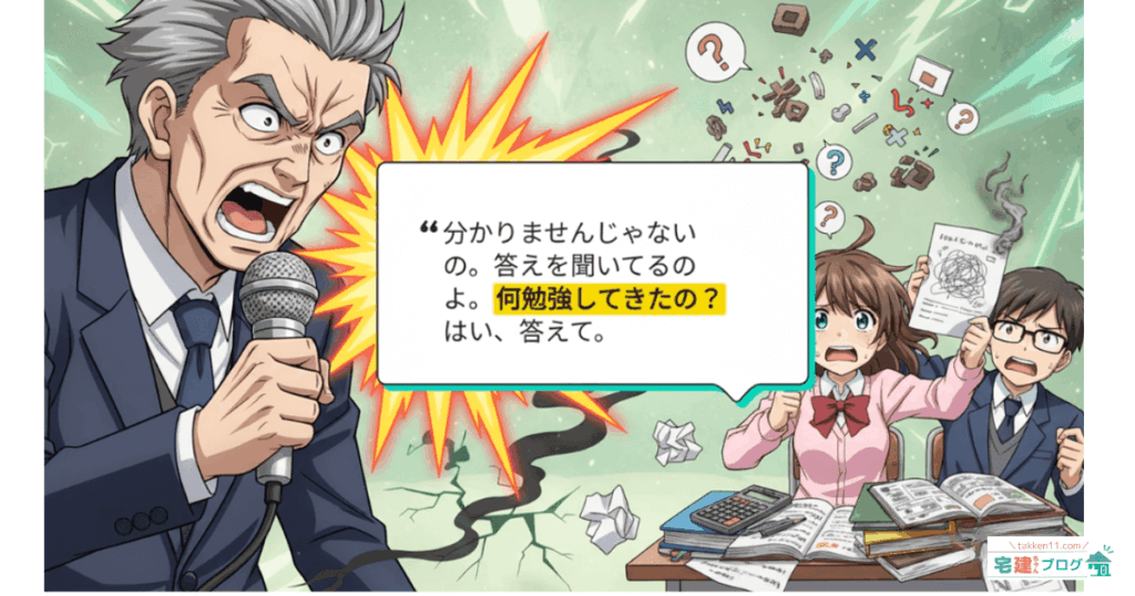 恐怖の宅建登録実務講習、講師が厳しかった