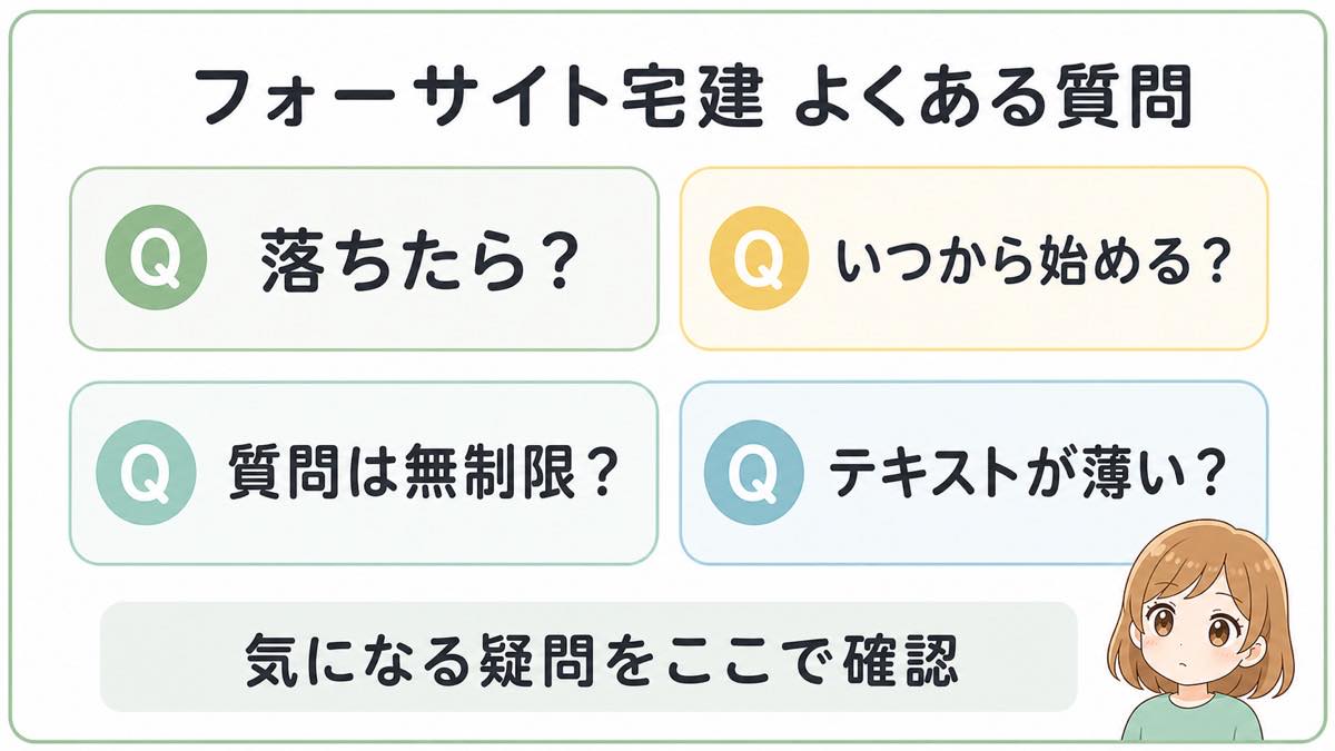 フォーサイト宅建のよくある質問