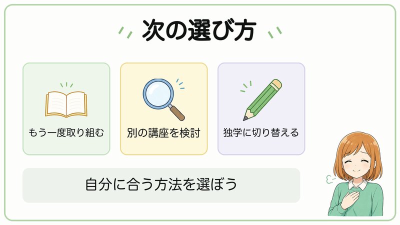 ユーキャン宅建で落ちた後の選び方