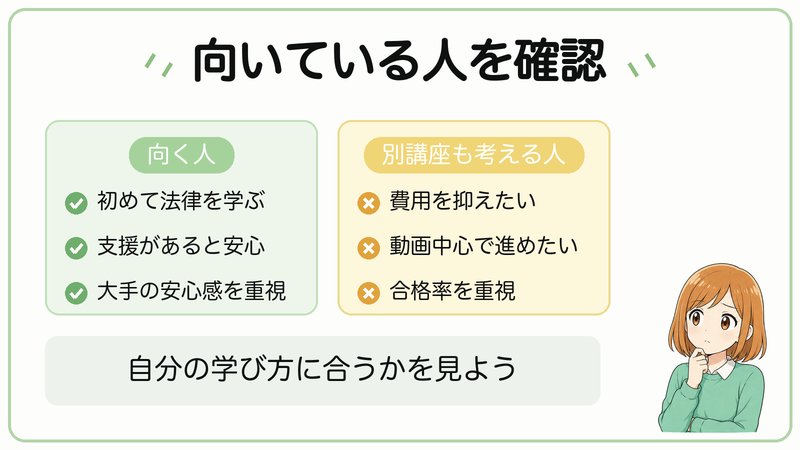 ユーキャン宅建に向く人と別講座も考える人