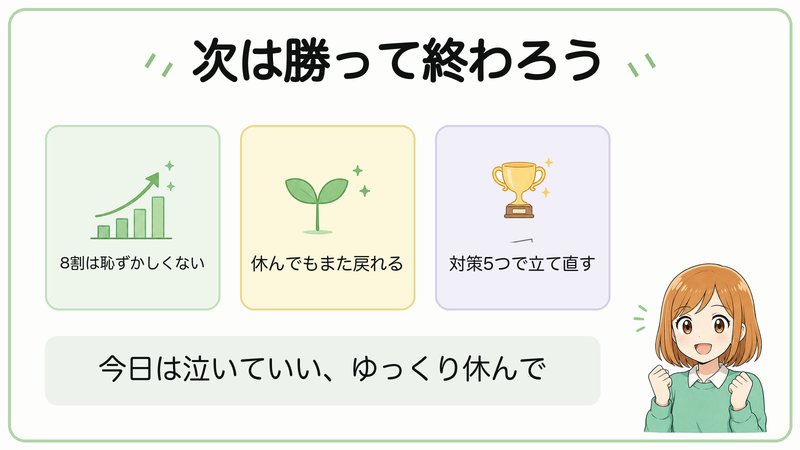 次は勝って終わろう