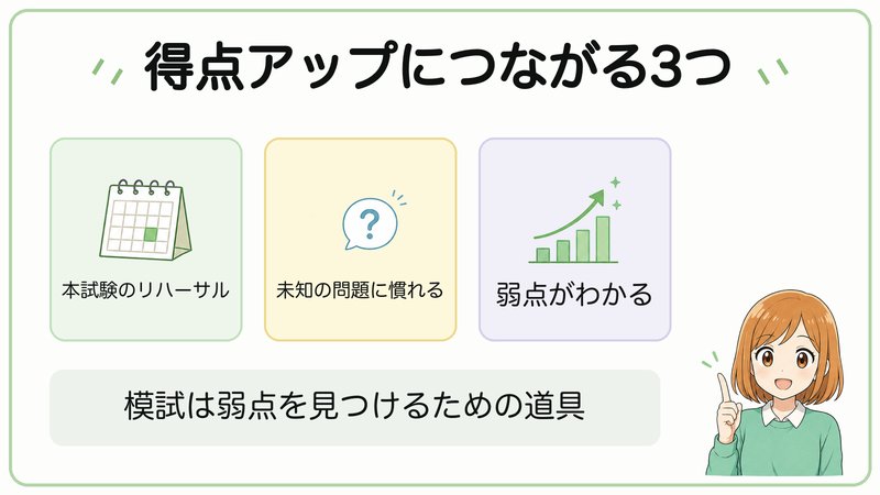 模試が得点アップにつながる3つの理由