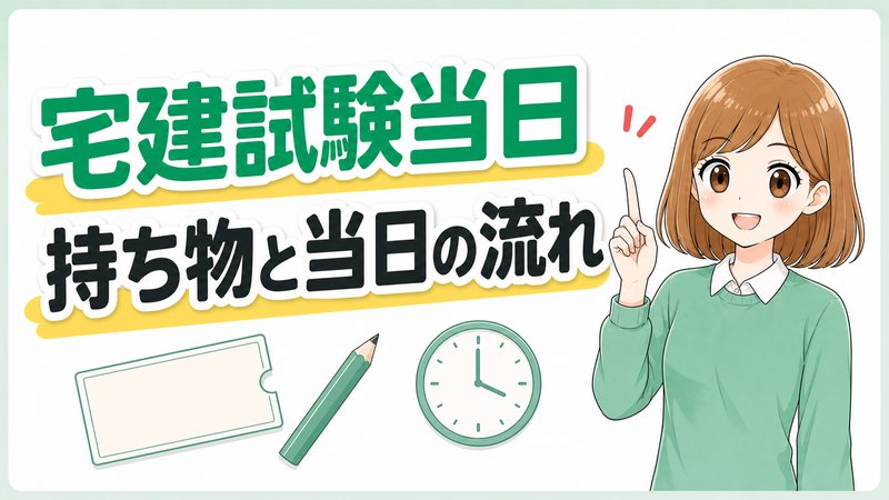 宅建試験当日の持ち物と当日の流れ